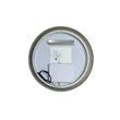 Elegant Kitchen and Bath 24 Round Led Front and Backlit Wall Mirror in Silver