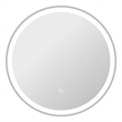 Elegant Kitchen and Bath 24 Round Led Front and Backlit Wall Mirror in Silver