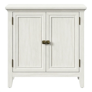 27.5&quotWide Grayish-White Bohemian 2-Door Buffet Cabinet - Adjustable Shelf