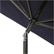 6.5 x 10 ft Black Rectangular Patio Umbrella - Crank - Tilt - Polyester