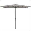 6.5 x 10 ft Gray Rectangular Patio Umbrella - Crank - Tilt - Polyester