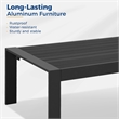 4-Piece Modern Aluminum Patio Conversation Set - 4-Seat Outdoor - Blue