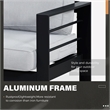 4-Piece Modern Aluminum Patio Conversation Set - 5-Seat - Light Gray
