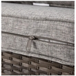 2-Piece Wicker Patio Conversation Set with Gray Cushions & Coffee Table