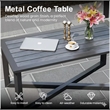 2-Piece Wicker Patio Conversation Set with Gray Cushions & Coffee Table
