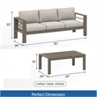 2 Pieces Outdoor Patio Set - All-Weather 75