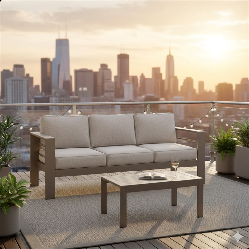 2 Pieces Outdoor Patio Set - All-Weather 75