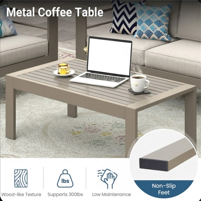 2 Pieces Outdoor Patio Set - All-Weather 75