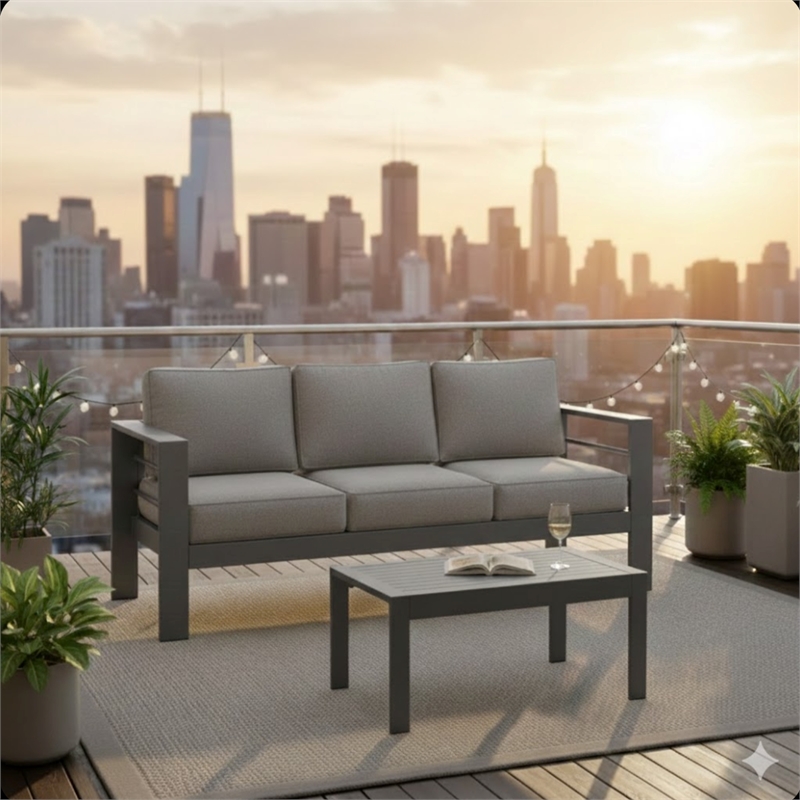 2 Pieces Outdoor Patio Set - All-Weather 75