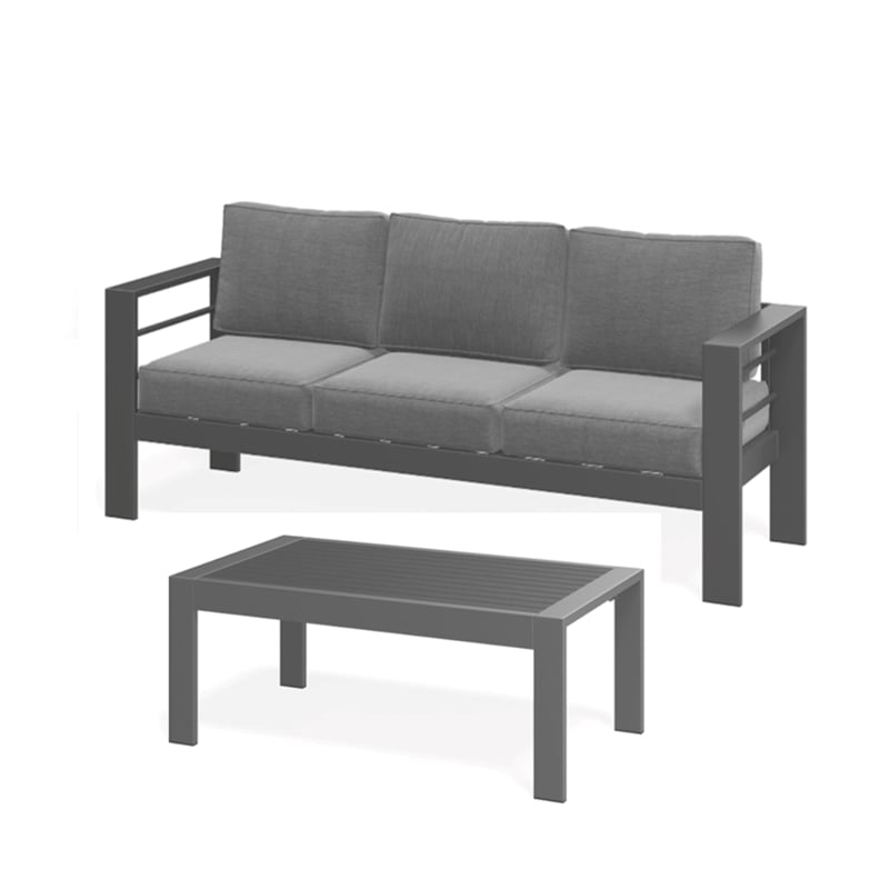 2 Pieces Outdoor Patio Set - All-Weather 75