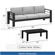 2 Pieces Outdoor Patio Set - All-Weather 75