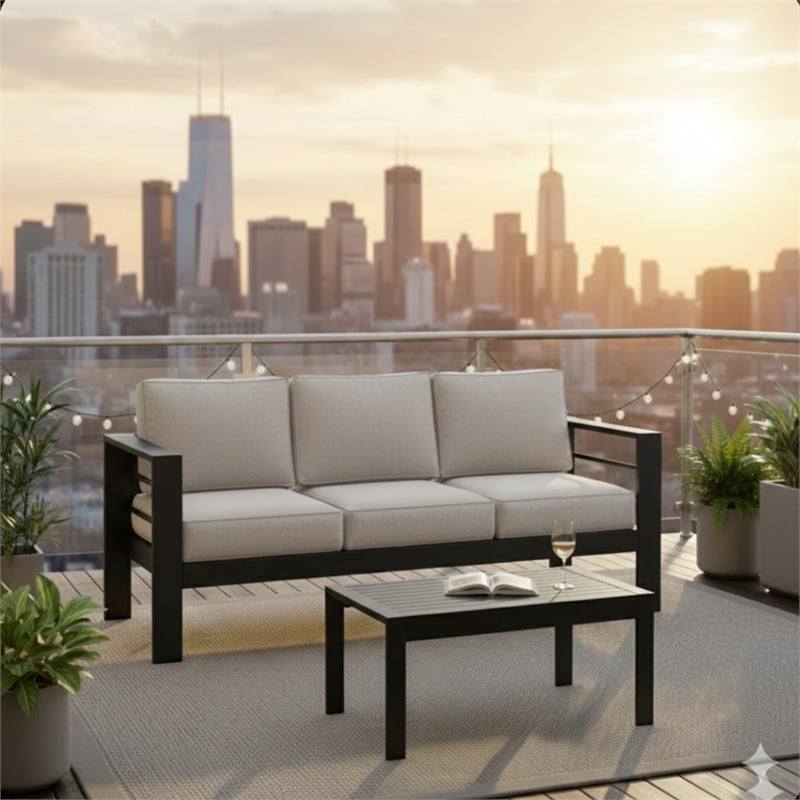 2 Pieces Outdoor Patio Set - All-Weather 75