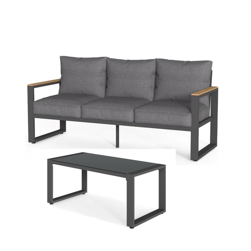 2-Piece 3-Seat Outdoor Sofa Couch Set - 75