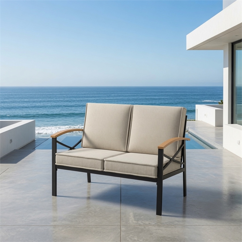 Heavy-Duty Outdoor Loveseat - All-Weather 47.2