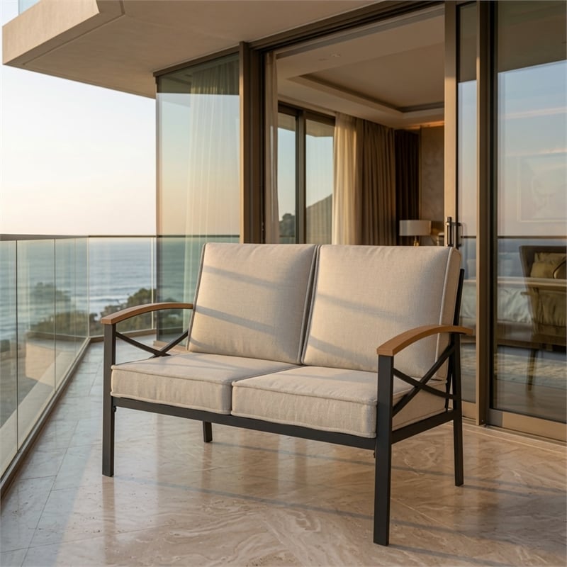 Heavy-Duty Outdoor Loveseat - All-Weather 47.2