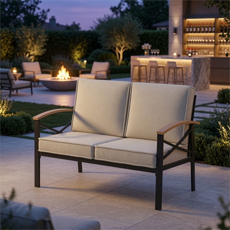 Heavy-Duty Outdoor Loveseat - All-Weather 47.2