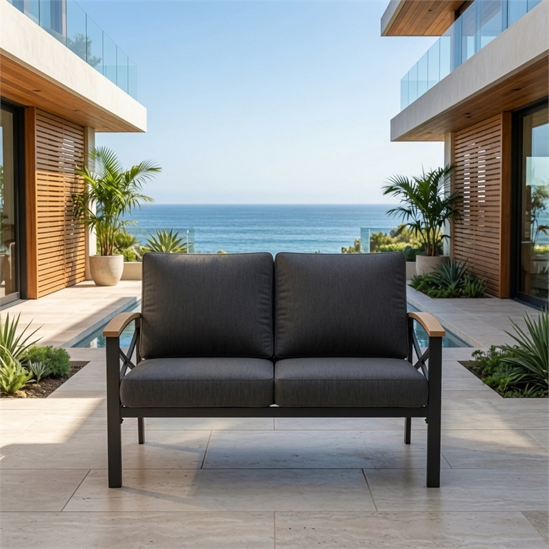 Heavy-Duty Outdoor Loveseat - All-Weather 47.2