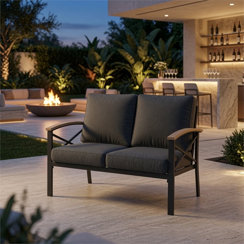 Heavy-Duty Outdoor Loveseat - All-Weather 47.2