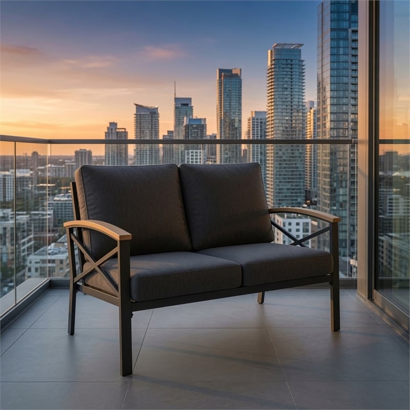 Heavy-Duty Outdoor Loveseat - All-Weather 47.2