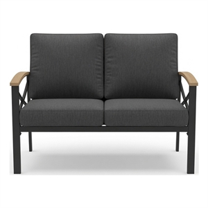 Heavy-Duty Outdoor Loveseat - All-Weather 47.2&quot Loveseat - Gray