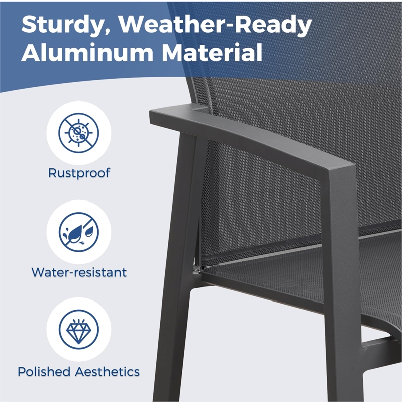 Aluminum Patio Dining Chairs - 22.44