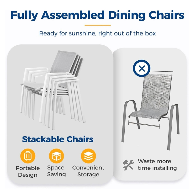 Aluminum Patio Dining Chairs - 22.44