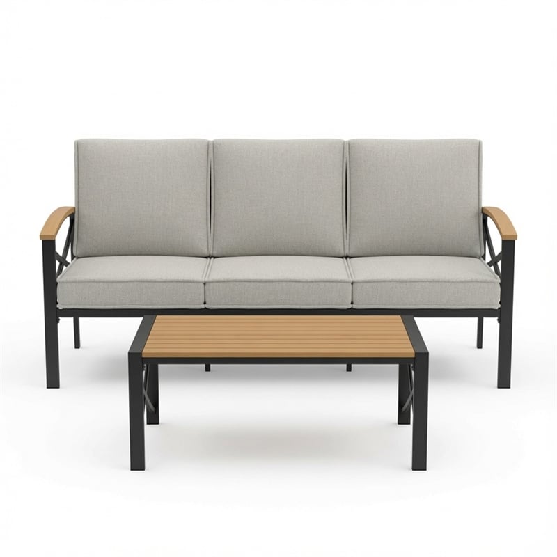 2 Pieces Outdoor Patio Set - All-Weather 69.3