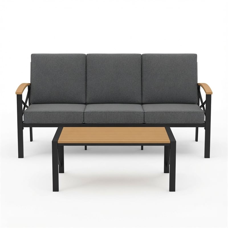 2 Pieces Outdoor Patio Set - All-Weather 69.3