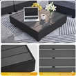 5-Piece Gray Aluminum Patio Sectional Set - Coffee Table
