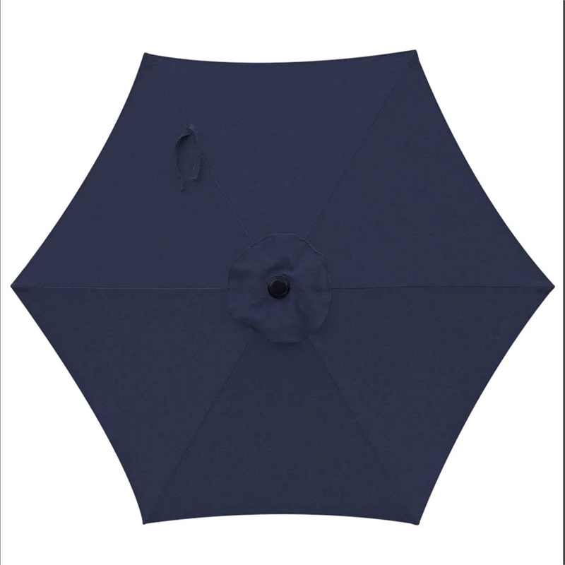 7.5 Feet Navy Blue Market Umbrella - Tilt. UV-Resistant Canopy for