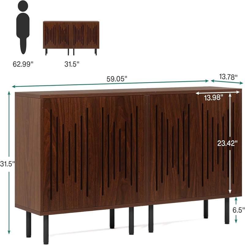 Set of 2 Dark Brown 59