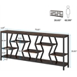 70.9 Inches Sofa Console Table with 4 Tier Wood Storage Shelves