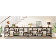70.9 Inches Sofa Console Table with 4 Tier Wood Storage Shelves