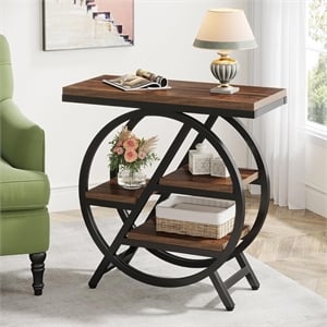 25.59&quot 3-Tier Narrow End Table with Storage