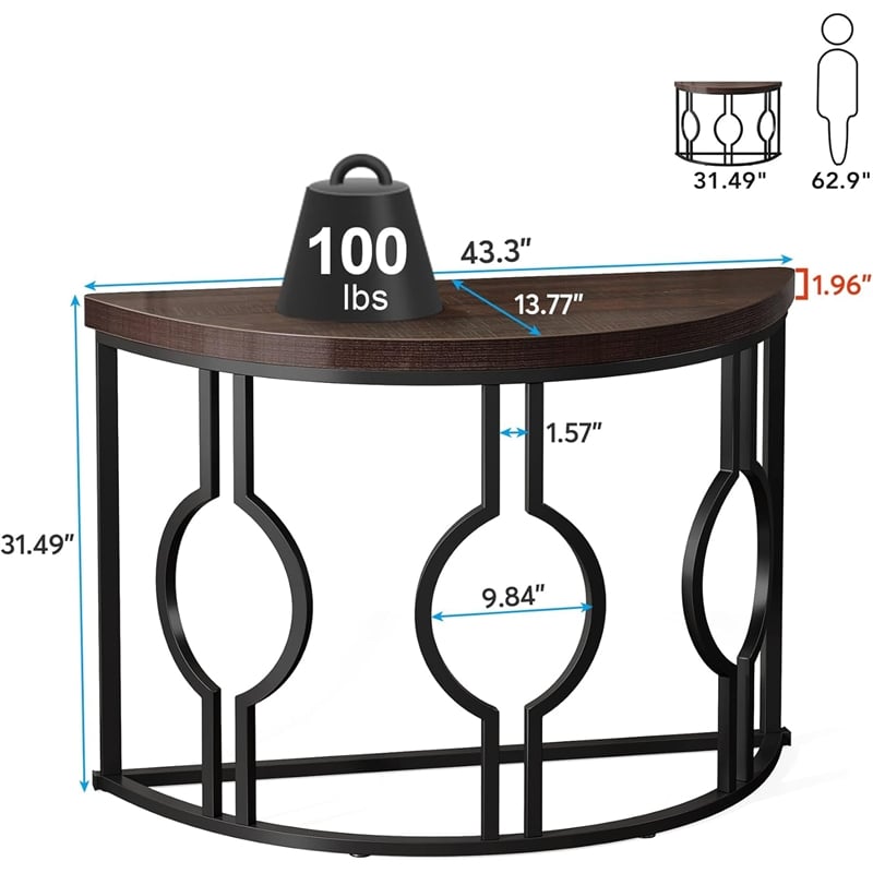 Half Moon Console Table for Entryway/43
