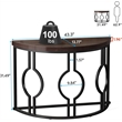 Half Moon Console Table for Entryway/43