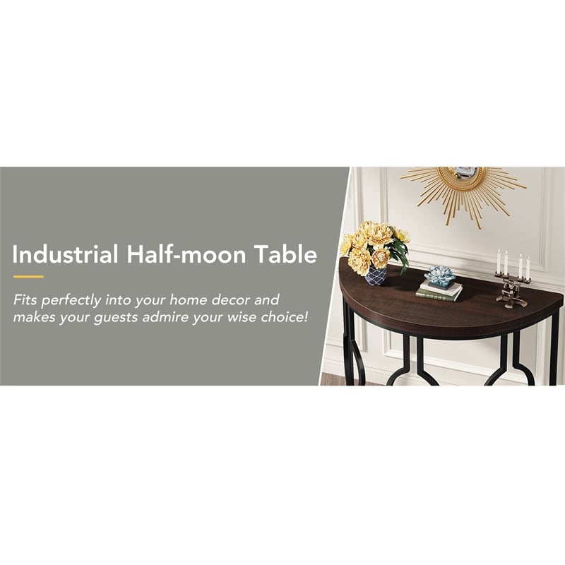 Half Moon Console Table for Entryway/43