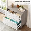 2-Drawer File Cabinet/Lateral Filing for A4/Letter/Legal Size/White