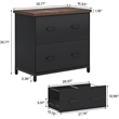 2-Drawer Lateral File Cabinet/Rustic Wood Filing for Home Office/A4