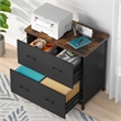 2-Drawer Lateral File Cabinet/Rustic Wood Filing for Home Office/A4