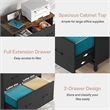 2-Drawer Lateral File Cabinet/Rustic Wood Filing for Home Office/A4