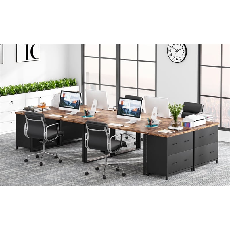 2-Drawer Lateral File Cabinet/Rustic Wood Filing for Home Office/A4