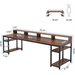 Two Person Desk with Monitor Stand/78.74