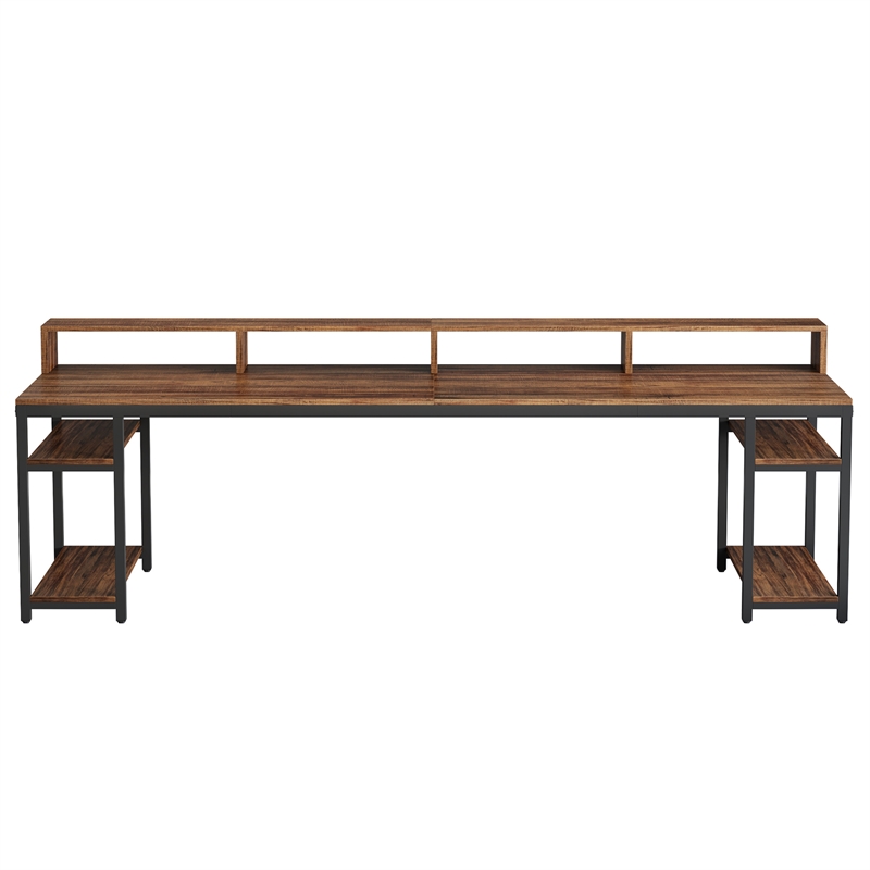 Two Person Desk with Monitor Stand/78.74
