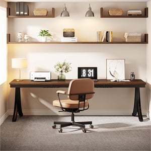 78&quot Two-Person Desk/Extra Long Double Computer Office Workstation