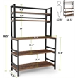 Industrial 5-Tier Kitchen Baker's Rack with Hutch/32
