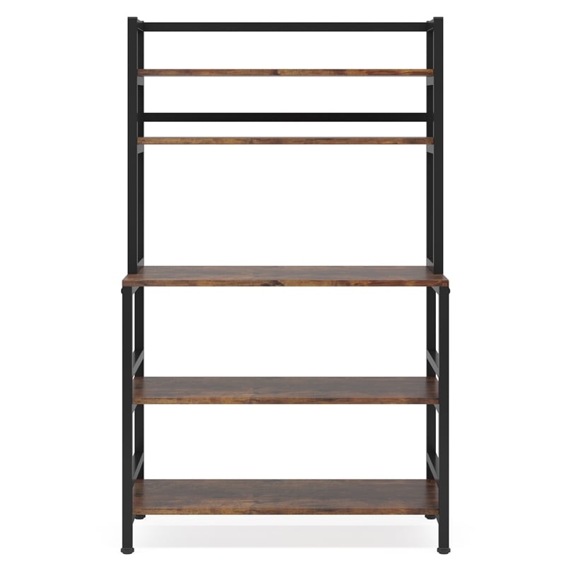 Industrial 5-Tier Kitchen Baker's Rack with Hutch/32