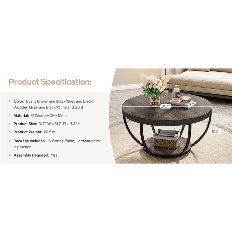 Round Coffee Table/31.7