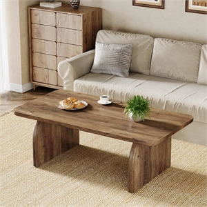 47&quot Rustic Brown Rectangle Coffee Table/Wooden Living Room/Farmhouse
