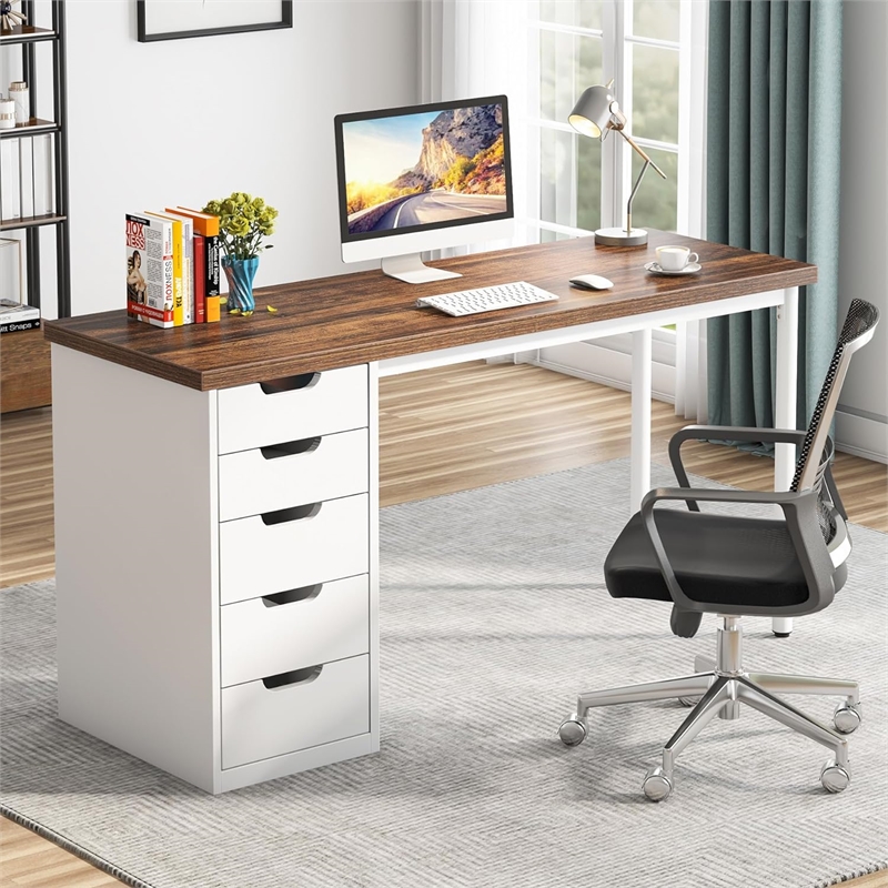 Computer Desk with 5 Drawers/47
